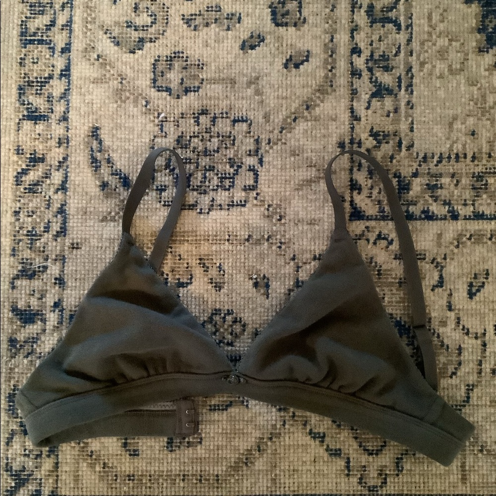 SKIMS Cotton plunge bralette XS